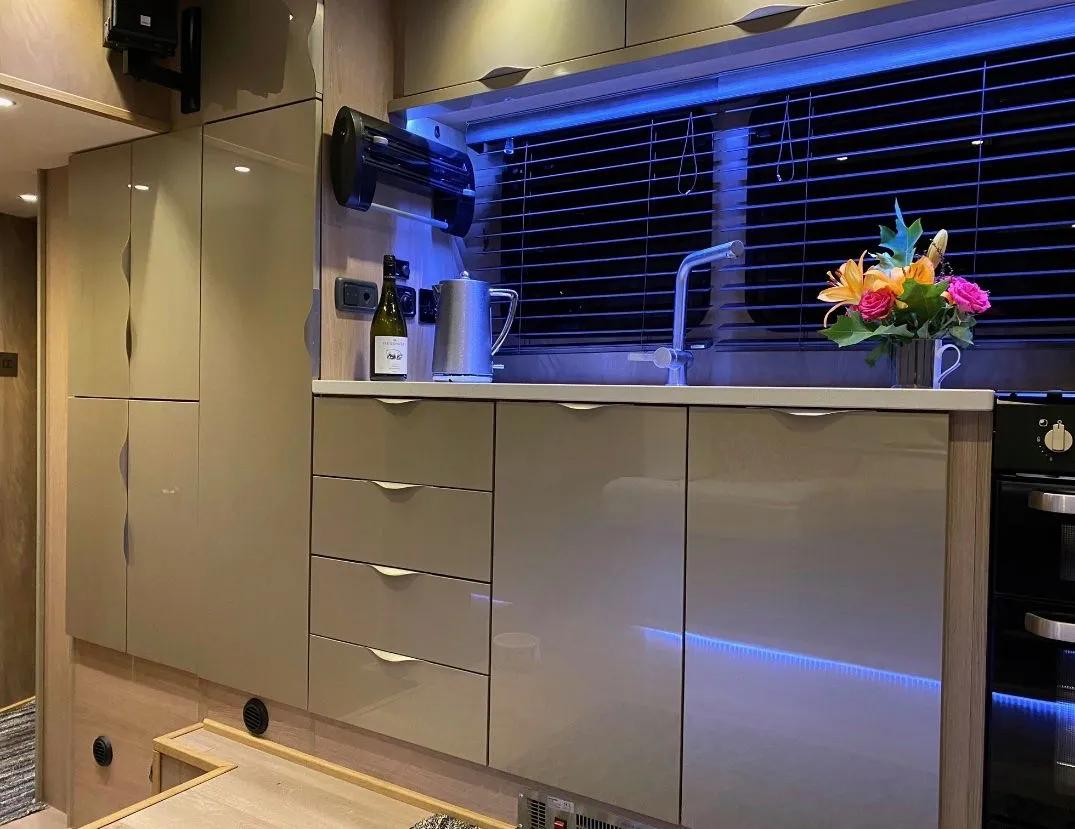 Horsebox kitchen area