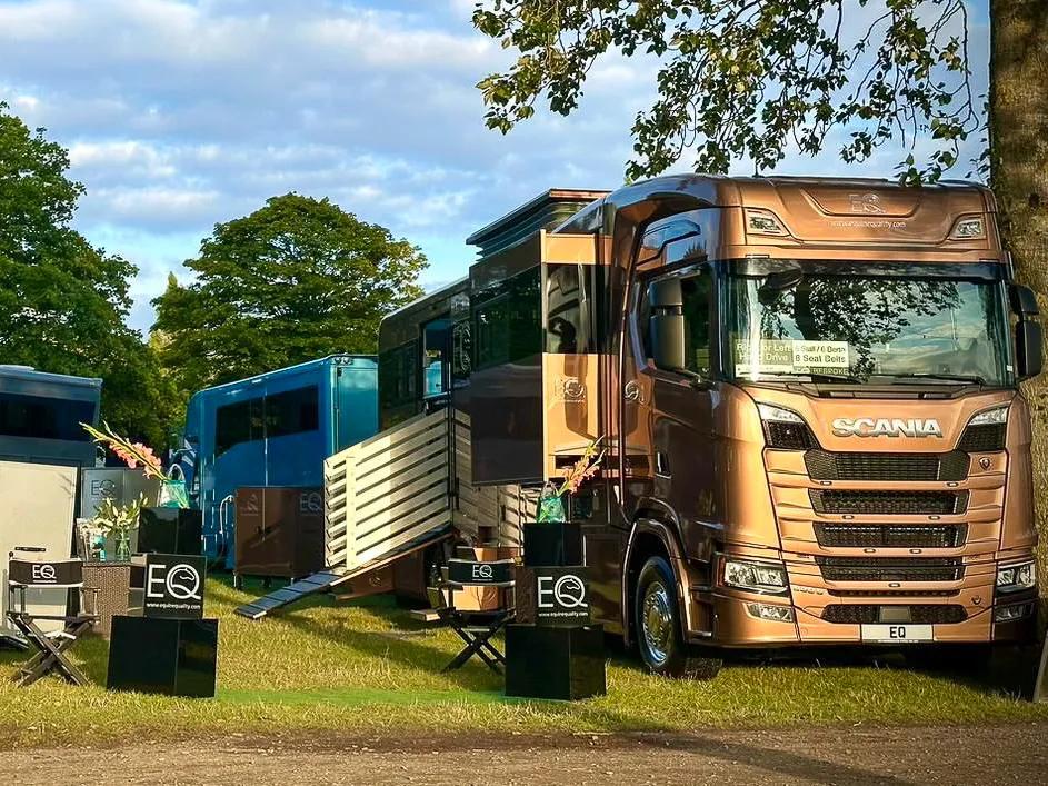 EQ horseboxes show stand